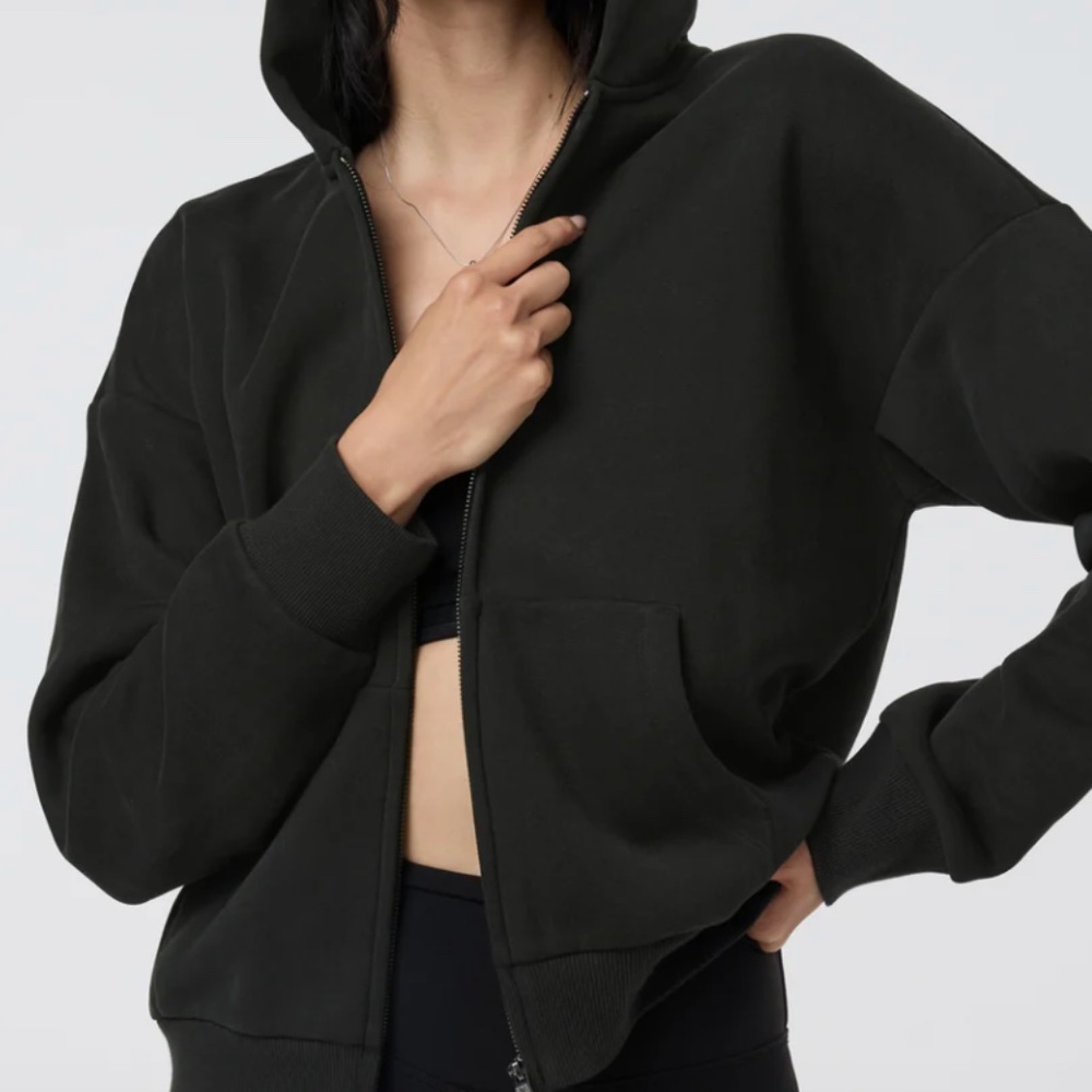 Vuori Restore Full Zip Hoodie (Black (Washed), XL) - Picture 4 of 10